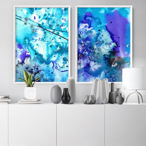 Abstract Watercolour Into the Blue II - Art Print - Ozark Home