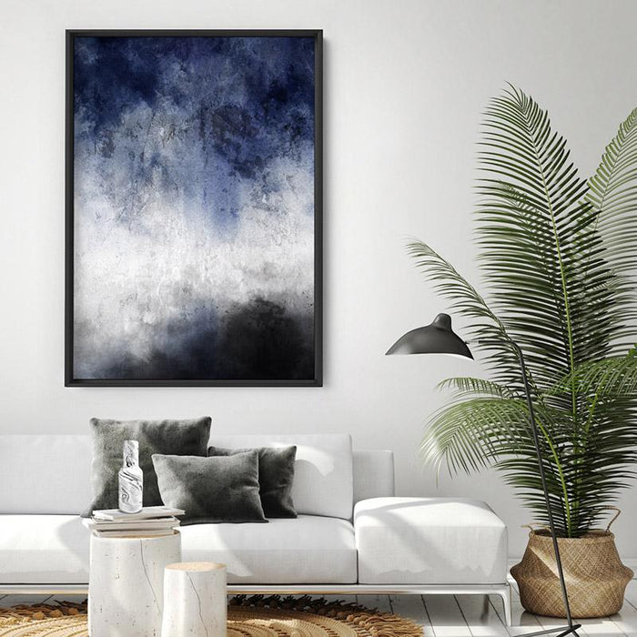 Distressed Black & Blues Abstract I - Art Print, Wall Art, Ozark Home 