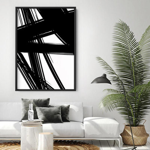 Abstract Bold Lines in Black & White II - Art Print, Wall Art, Ozark Home 