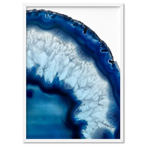 Agate Slice Geode Blues II - Art Print - Ozark Home