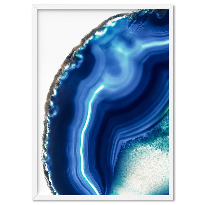 Agate Slice Geode Indigo I - Art Print - Ozark Home