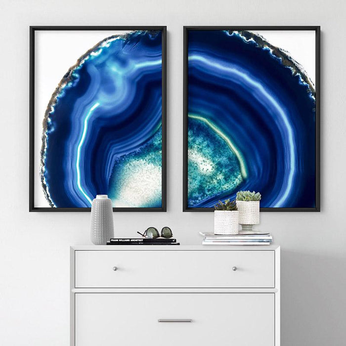 Agate Slice Geode Indigo I - Art Print - Ozark Home