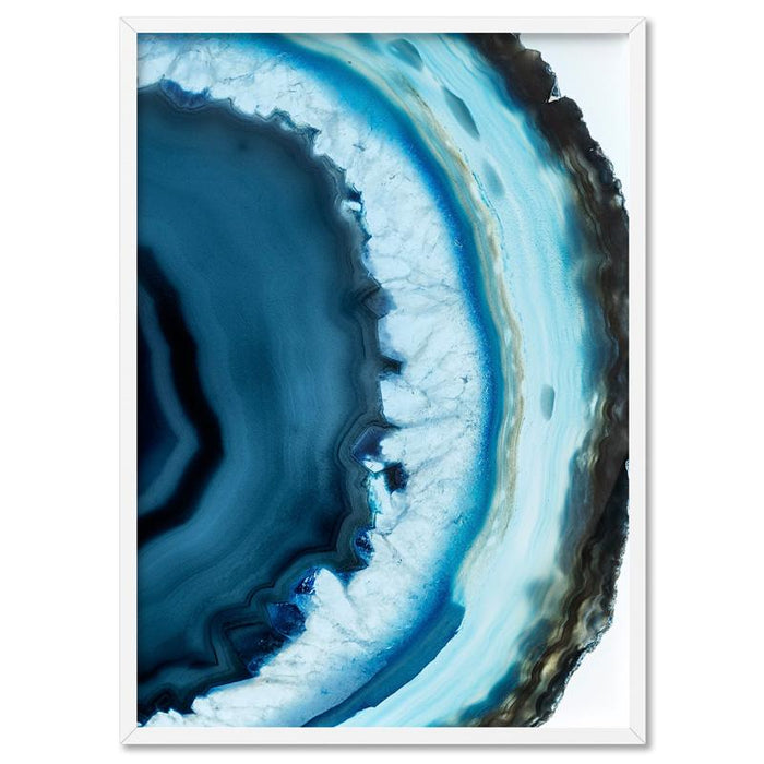 Agate Slice Geode Turquoise III - Art Print - Ozark Home