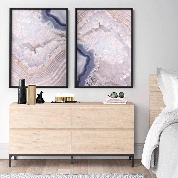 Agate Gem in Blush II - Art Print - Ozark Home