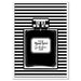 Perfume Bottle Stripes Monochrome - Art Print - Ozark Home