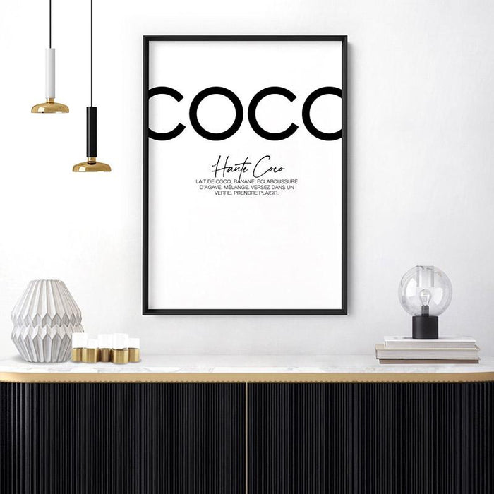 Haute Coco B&W - Art Print - Ozark Home