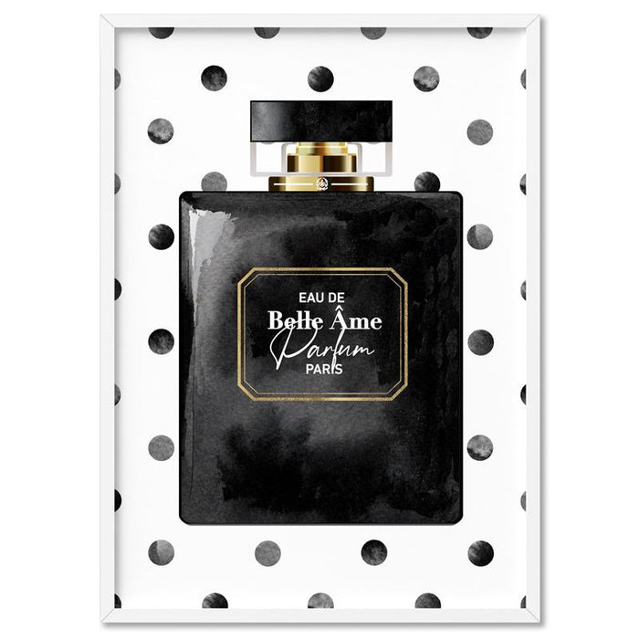 Watercolour Spot Perfume Bottle Black - Art Print - Ozark Home