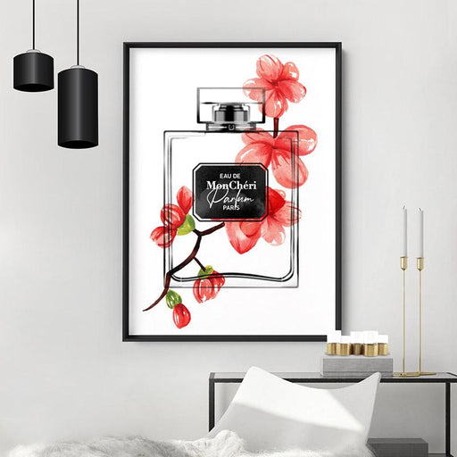 Oriental Floral Perfume Bottle I - Art Print - Ozark Home