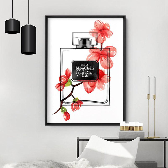 Oriental Floral Perfume Bottle I - Art Print - Ozark Home