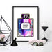Rainbow Grunge Watercolour Perfume Bottle - Art Print - Ozark Home