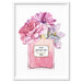 Pink Floral Perfume Bottle - Art Print - Ozark Home