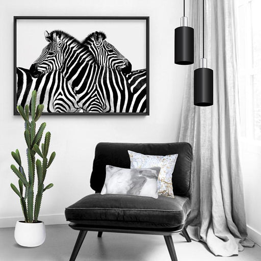 Zebra Embrace - Art Print - Ozark Home