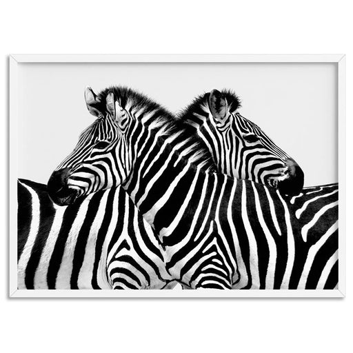 Zebra Embrace - Art Print - Ozark Home