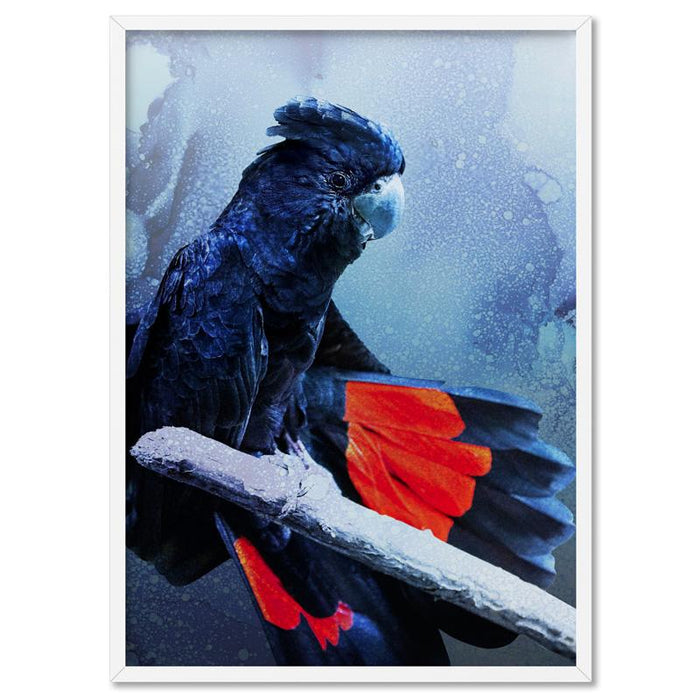 Red Tailed Black Cockatoo - Art Print - Ozark Home