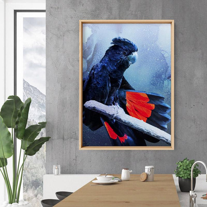 Red Tailed Black Cockatoo - Art Print - Ozark Home