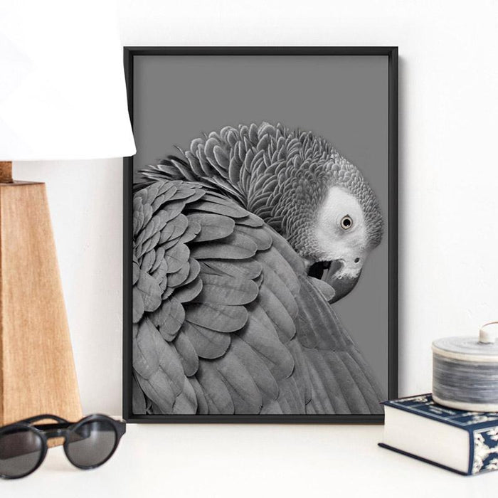 Grey Parrot - Art Print - Ozark Home