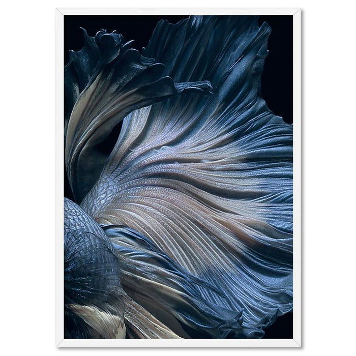 Japanese Blue Betta Fighting Fish - Art Print - Ozark Home