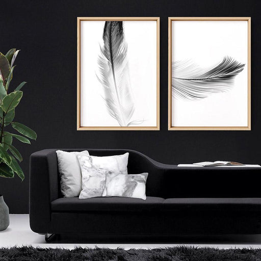 Feather Black & White I - Art Print - Ozark Home