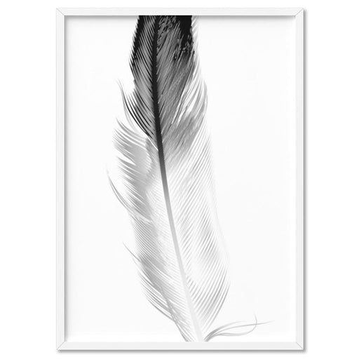 Feather Black & White I - Art Print - Ozark Home