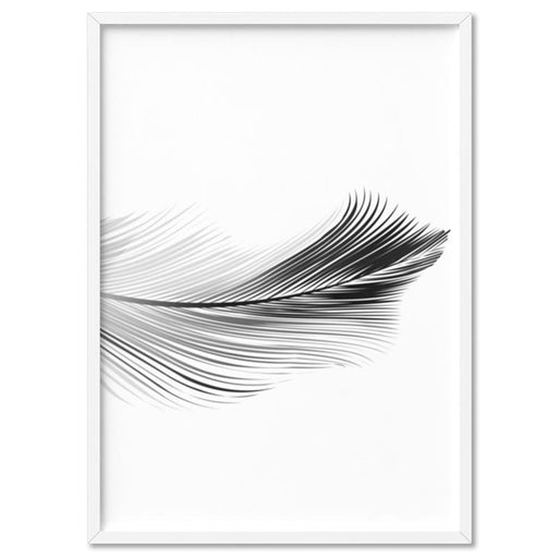 Feather Black & White II - Art Print - Ozark Home