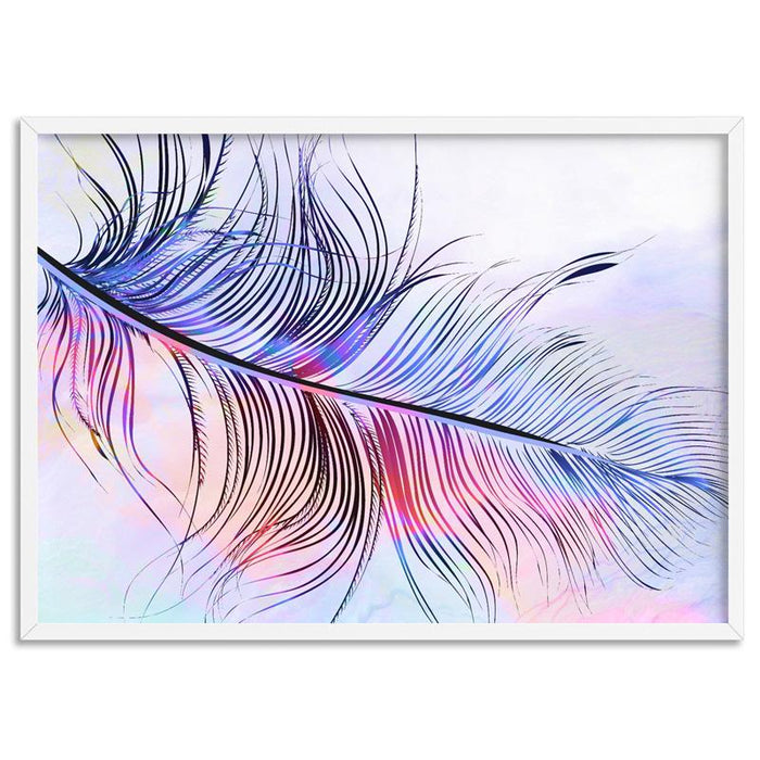 Ethereal Feather Rainbow Pastels - Art Print - Ozark Home