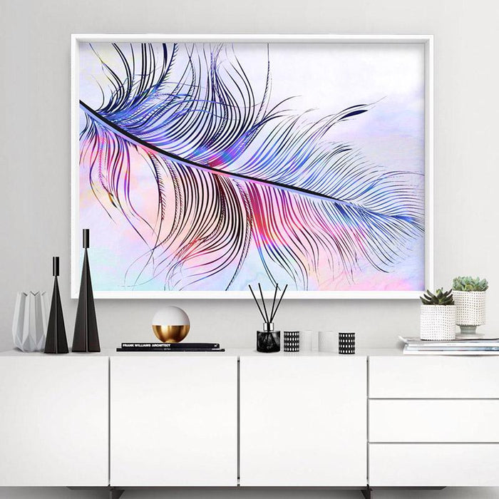 Ethereal Feather Rainbow Pastels - Art Print - Ozark Home