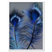 Peacock Feathers Blue Edit - Art Print - Ozark Home