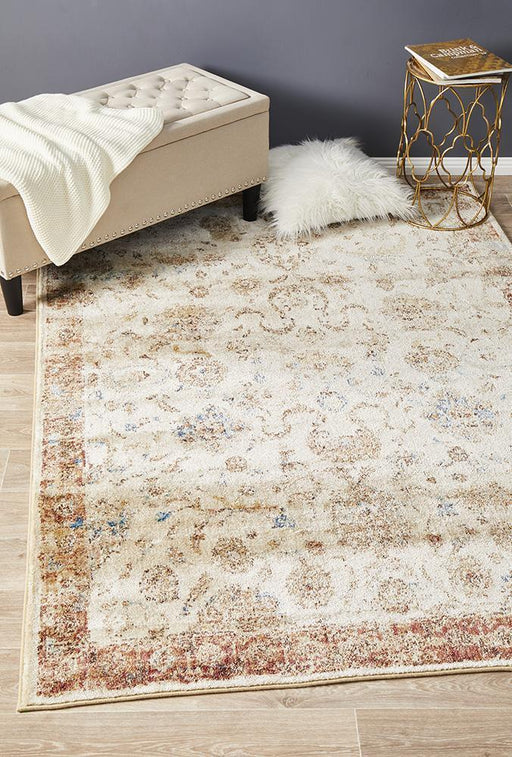 Alexandria Ivory Floral Medallion Contemporary Rug, Rugs, Ozark Home 