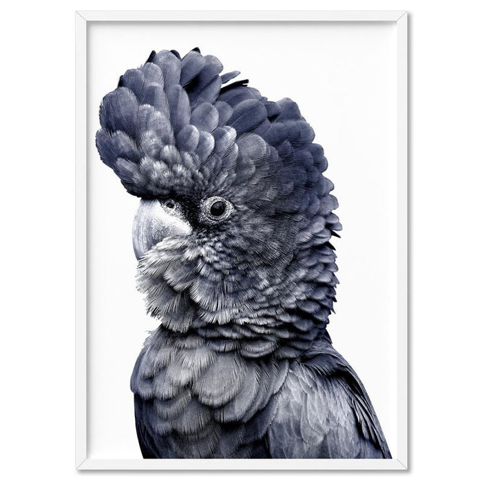 Black Cockatoo (Indigo & black) - Art Print - Ozark Home