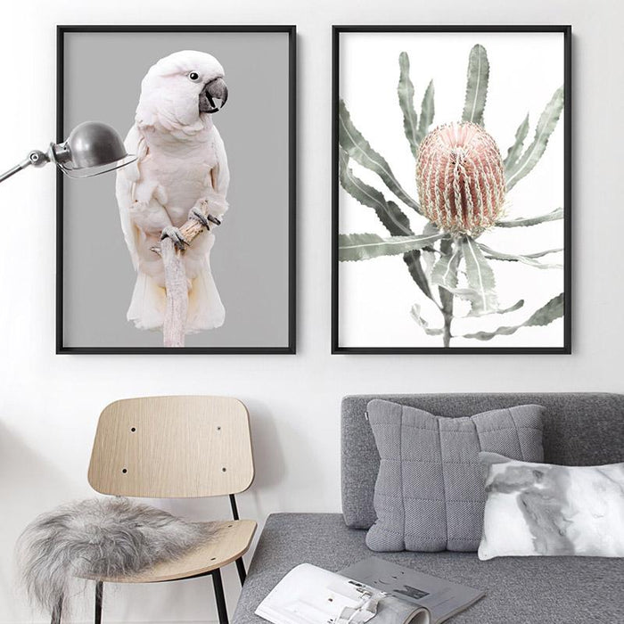 Salmon Crested Cockatoo - Art Print, Wall Art, Ozark Home 