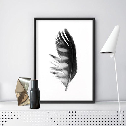 Feather Black & White III - Art Print, Wall Art, Ozark Home 