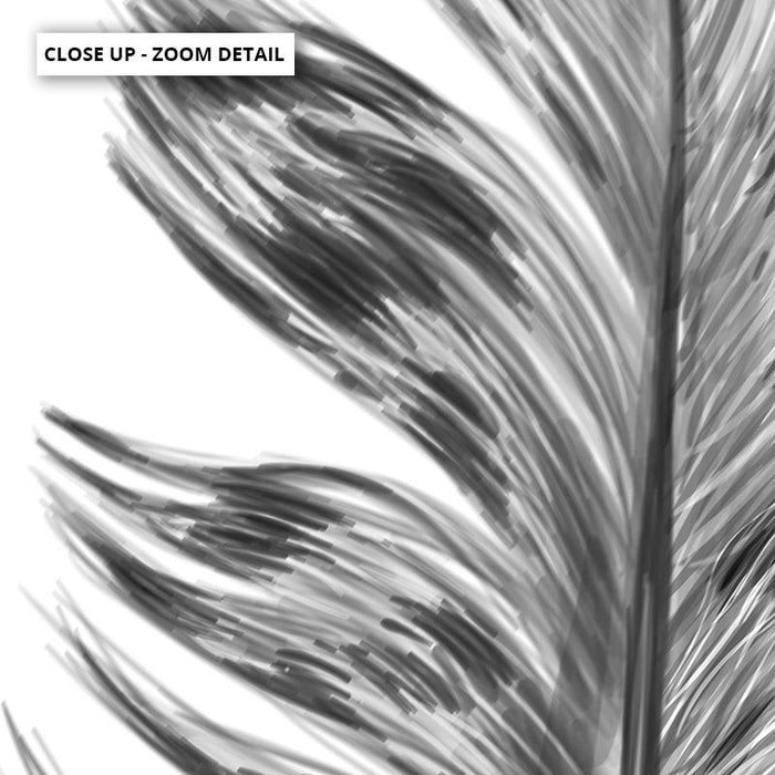 Feather Black & White IV- Art Print, Wall Art, Ozark Home 