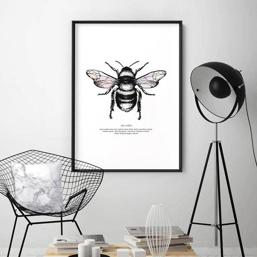 Honey Bee with Holo Wings - Art Print, Wall Art, Ozark Home 