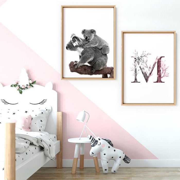 Koala Mother and Baby - Art Print, Wall Art, Ozark Home 