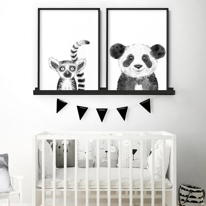 Panda Baby Peek a Boo Animal - Art Print, Wall Art, Ozark Home 