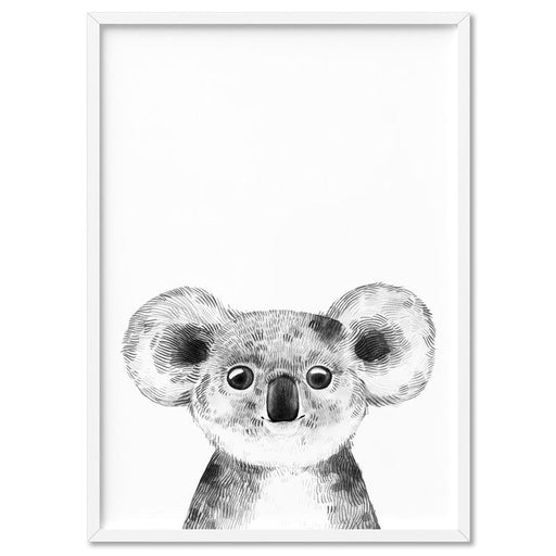 Koala Baby Peek a Boo Animal - Art Print, Wall Art, Ozark Home 