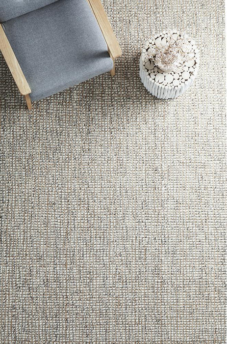 Amroha Grey Handloom Woollen Jute Rug, Rugs, Ozark Home 