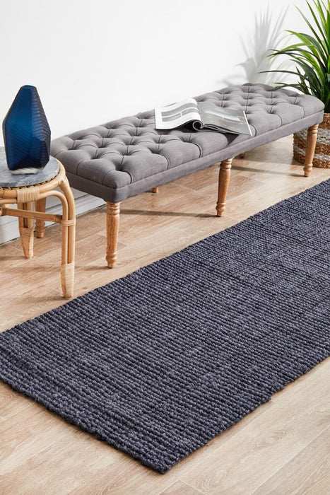 Adoni Navy Barker Flatweave Jute Runner Rug, Rugs, Ozark Home 