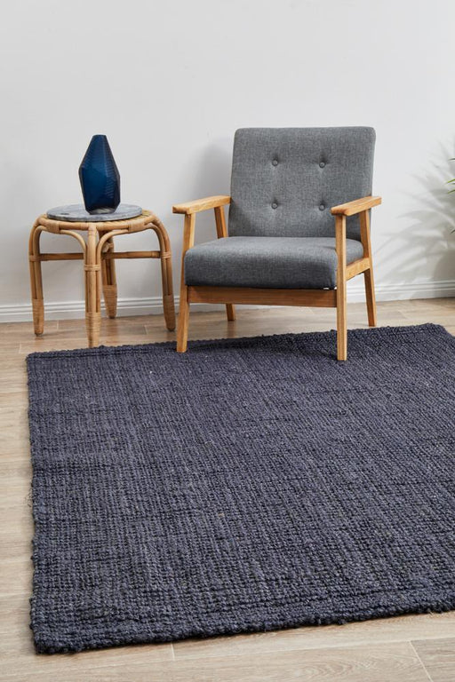 Adoni Navy Barker Flatweave Jute Rug, Rugs, Ozark Home 