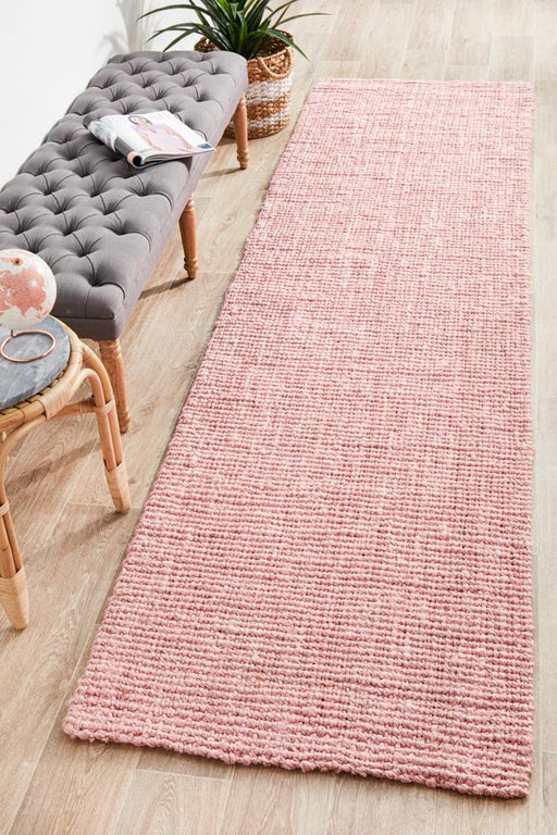 Adoni Pink Barker Flatweave Jute Runner Rug, Rugs, Ozark Home 