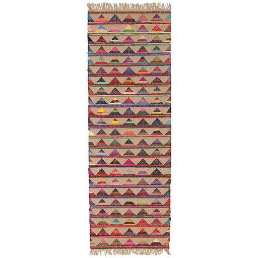 Adoni Multicoloured Bunting Woven Runner Rug, Rugs, Ozark Home 