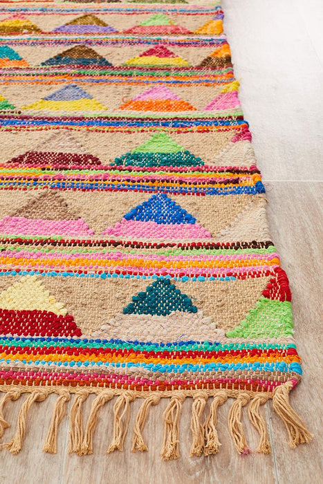 Adoni Multicoloured Bunting Woven Rug, Rugs, Ozark Home 