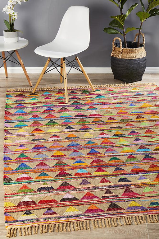 Adoni Multicoloured Bunting Woven Rug, Rugs, Ozark Home 