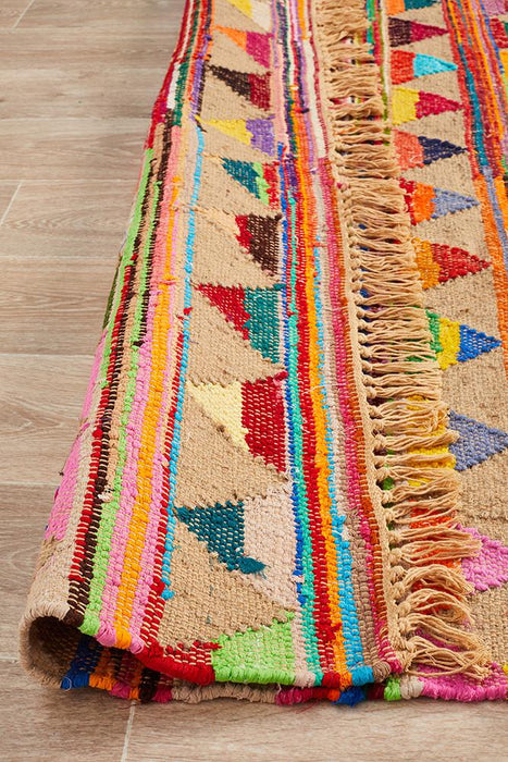 Adoni Multicoloured Bunting Woven Rug, Rugs, Ozark Home 