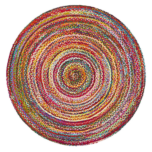 Adoni Multicoloured Round Chindi Jute Rug, Rugs, Ozark Home 