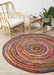 Adoni Multicoloured Round Chindi Jute Rug, Rugs, Ozark Home 