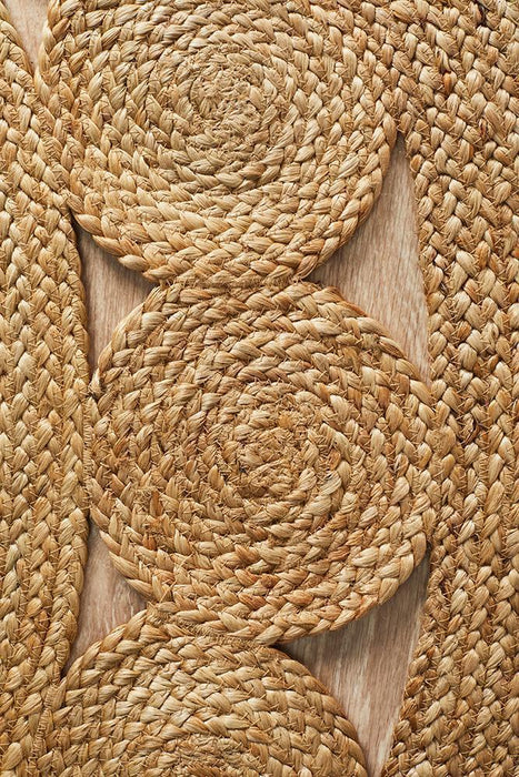 Adoni Natural Round Pilu Floral Jute Rug, Rugs, Ozark Home 