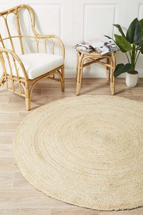 Adoni Bleach Round Polo Jute Rug, Rugs, Ozark Home 