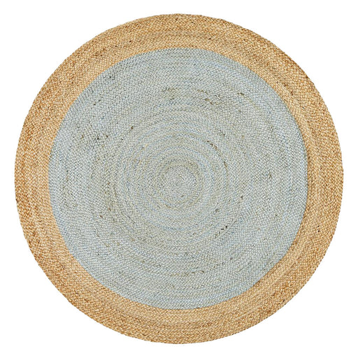 Adoni Baby Blue Round Polo Jute Rug, Rugs, Ozark Home 