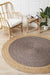 Adoni Charcoal Round Polo Jute Rug, Rugs, Ozark Home 